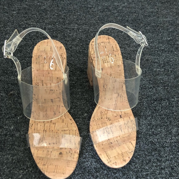 Mix no.6 3 inch stacked cork heeled sandals - Picture 2 of 4